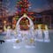 Glitzhome® 55"H Lighted Christmas 2D Iridescent Fabric Nativity Scene Outdoor Decor Set